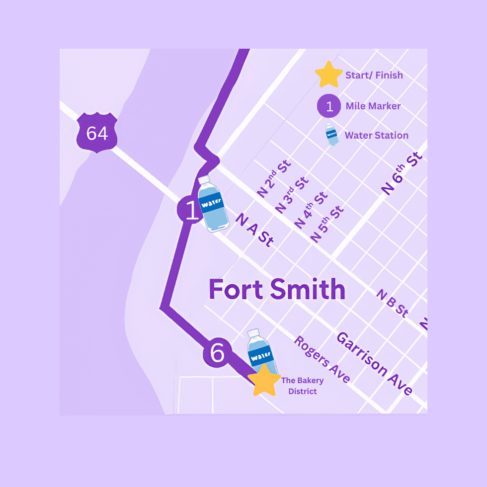 Mini map overview of the course area
